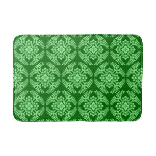 Tapis De Bain Médaillon japonais Motif, Dark Jade Green