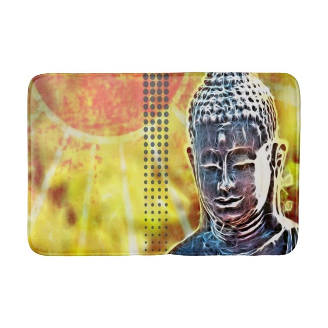 Tapis De Bain Méditation Yoga Nouvel Âge Spirituel Zen Bouddha (Devant)