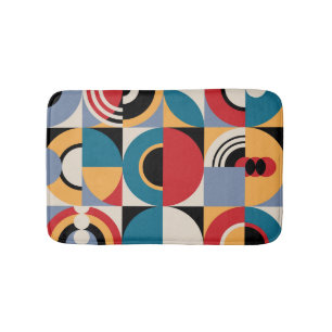 Tapis De Bain Memphis Abstrait : Style Vintage géométrique.