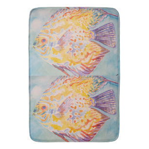 Tapis De Bain Mer Coloré Poisson Océan Plage Mat Bain