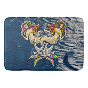 Tapis De Bain Mermaids - Design nautique pour les amoureux des o