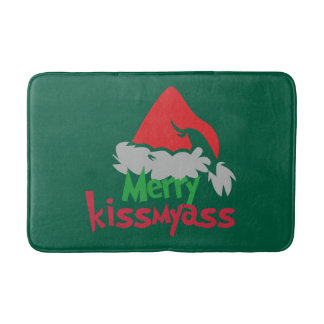 Tapis De Bain Merry Kissmyass Funny Christmas Bath Mat