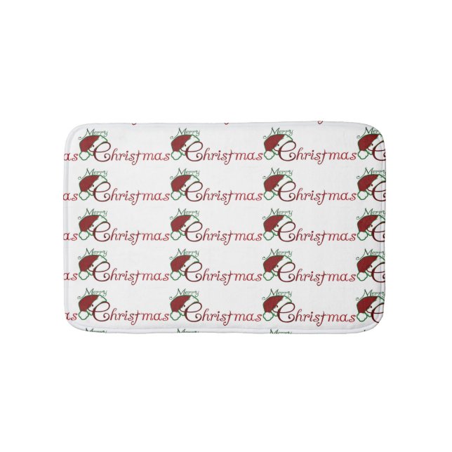 TAPIS DE BAIN **MERRY NOËL** AVEC SANTA HAT (Devant)