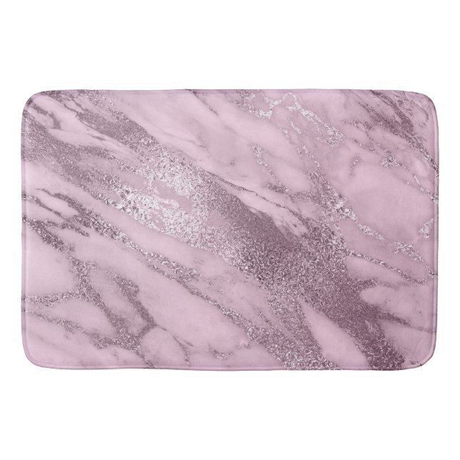 Tapis De Bain Métallique violet Lilac Mauve Pierre Métallique (Devant)