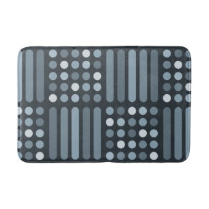 Tapis De Bain Mi-siècle Circles modernes Lignes Ardoise