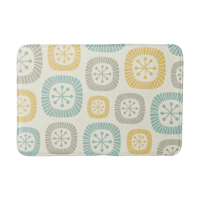 Tapis De Bain Mi-siècle moderne âge atomique Motif Abstrait (Devant)