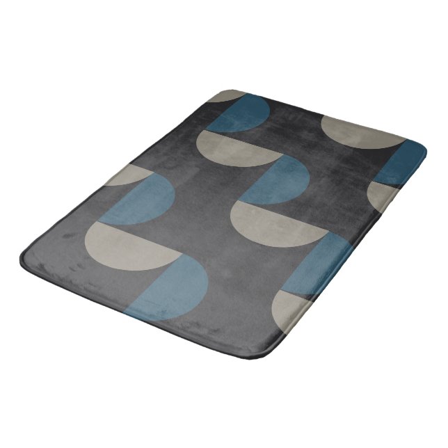 Tapis De Bain Mi-siècle moderne gris gris gris gris gris gris (Angle)