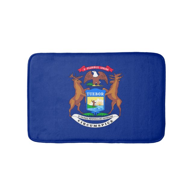 Tapis De Bain Michigan State Flag Design (Devant)