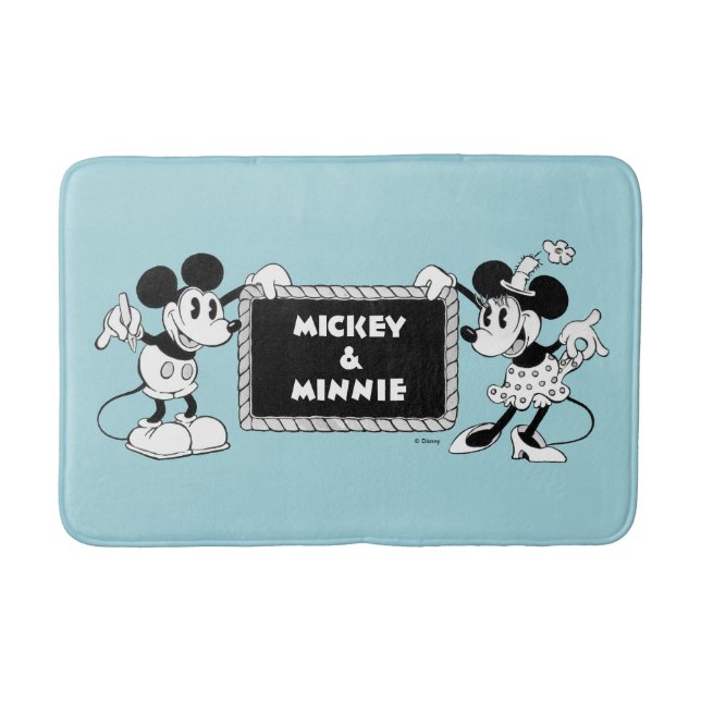 Tapis De Bain Mickey et Minnie rétro (Devant)