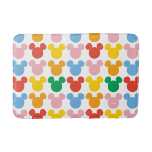 Tapis De Bain Mickey Mouse   Logo Coloré Répétant