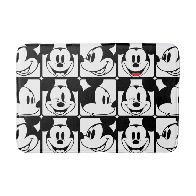 Tapis De Bain Mickey Mouse | Motif de grille (Devant)