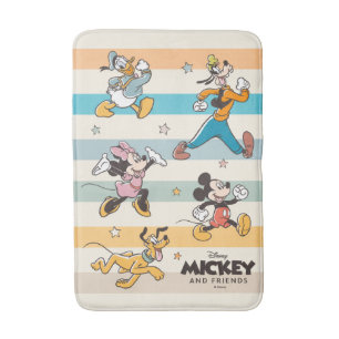 Tapis De Bain Mickey & ses amis Retro Stars and Stripes Graphiqu