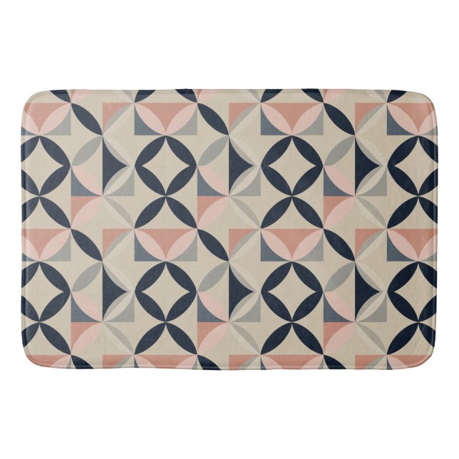 Tapis De Bain Mid Century Modern Geometric Abstract Pattern  (Devant)