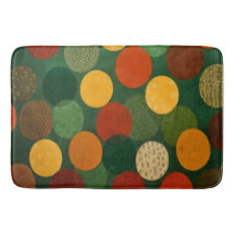 Mid-Century Modern Overlapping Circles Bath Mat