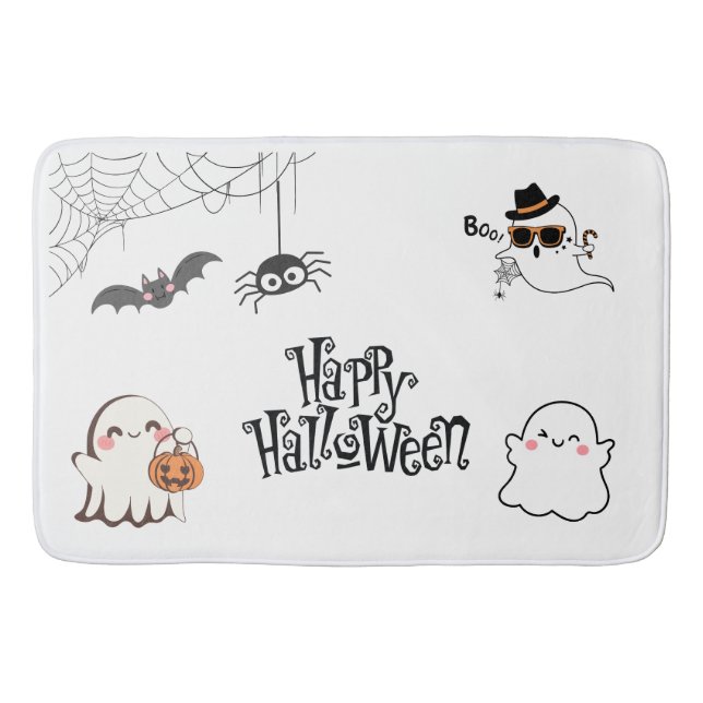 Tapis De Bain Mignonne et Éffrayante Halloween Mat de bain (Devant)