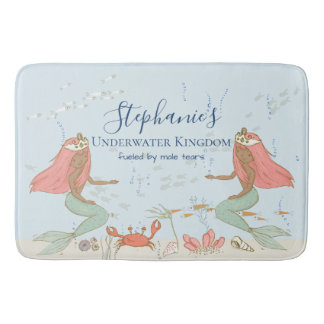 Tapis De Bain Mignonnes Sirènes Dans Le Bain Des Larmes D'Hommes