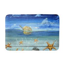 Milieu coloré Mat de bain Sky Starfish de Yotigo