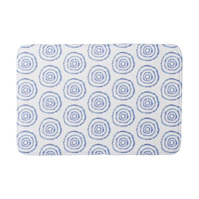 Tapis De Bain Mini Cercle bleu Motif Mat de bain moyen (Devant)