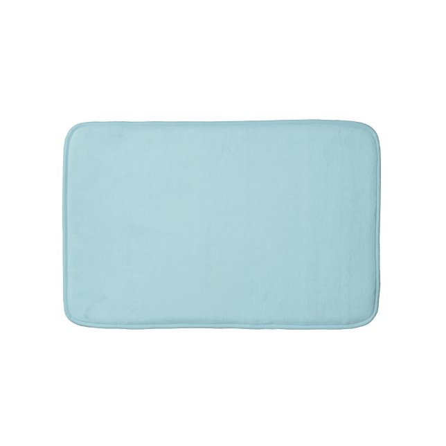 Tapis De Bain Minimale poudre bleu uni élégant moderne (Devant)