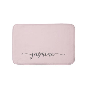 Tapis De Bain Minimaliste Écriture de Nom Monogramme Féminin Ros