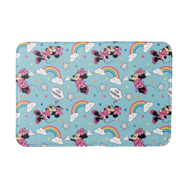 Tapis De Bain Minnie | I Love Rainbows Motif (Devant)