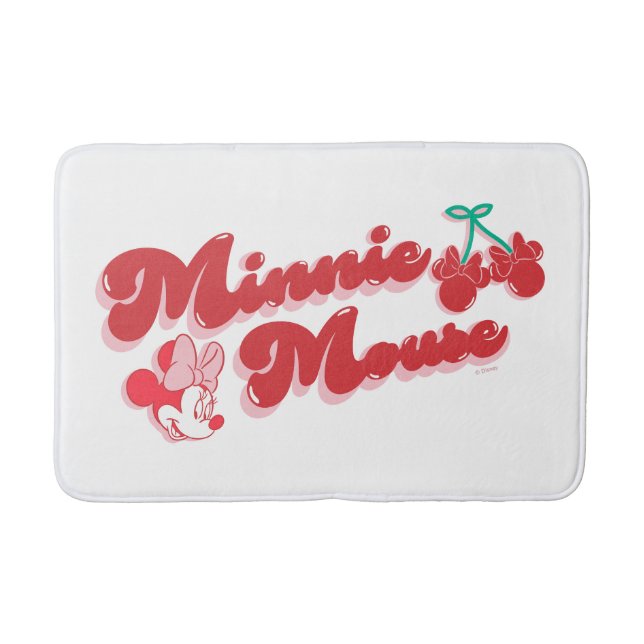 Tapis De Bain Minnie Mouse Cerise Douce Script (Devant)