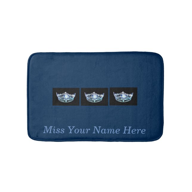 Tapis De Bain Miss America Blue Crown Bath Mat (Devant)
