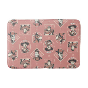 Tapis De Bain Modèle de portrait de cow-boy western rose de Toy