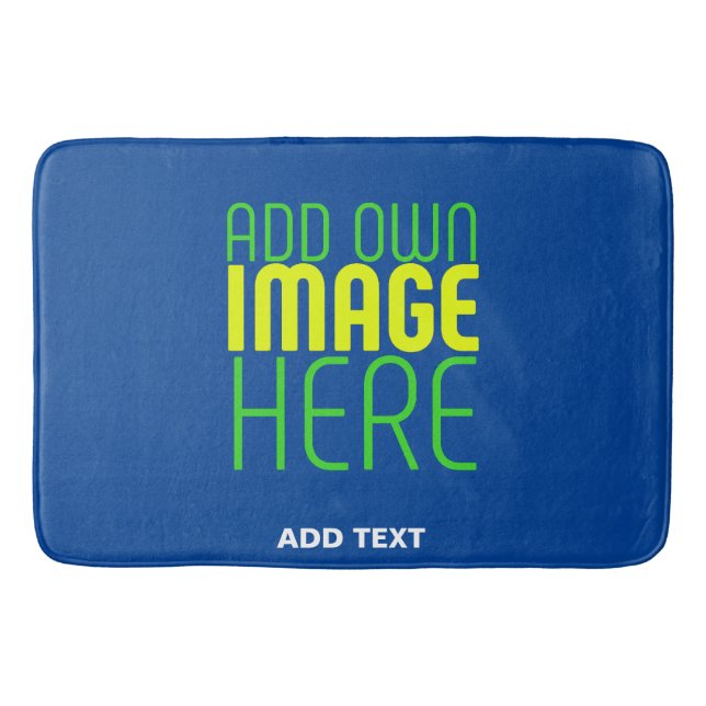 TAPIS DE BAIN MODÈLE DE TEXTE D'IMAGE BLEU MODERNE MODIFIABLE (Devant)