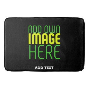 TAPIS DE BAIN MODÈLE DE TEXTE D'IMAGE NOIRE SIMPLE ET MODERNE