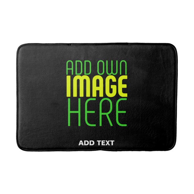 TAPIS DE BAIN MODELE DE TEXTE D'IMAGE NOIRE SIMPLE ET MODIFIABLE (Devant)