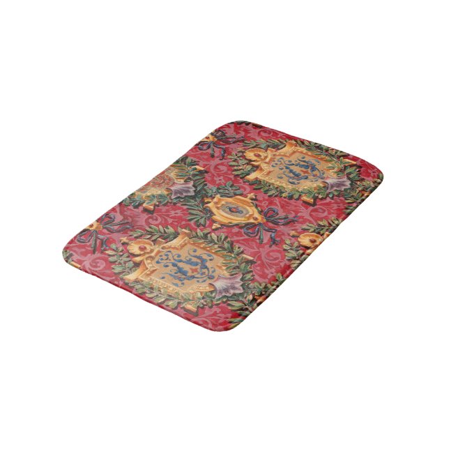 Tapis De Bain Modèle Floral Français Antique (Angle)