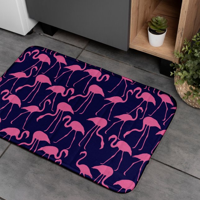 Tapis De Bain Modèle marine et flamant rose (Créateur téléchargé)