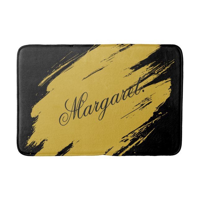 Tapis De Bain Modern Unique Bath Mat Featuring Custom Name Desig (Devant)