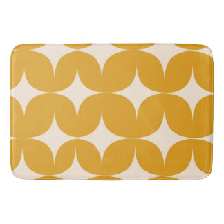 Tapis De Bain Moderne beige du milieu du siècle Starbursts sur o