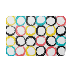 Tapis De Bain Moderne, coloré, cool, unique, cercles tendance