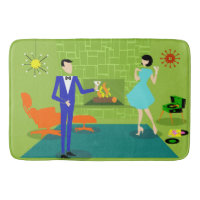Tapis de bain moderne de couples de la moitié du