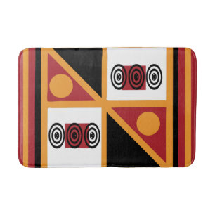 Tapis De Bain Moderne déco abstraite art africain motif bohème