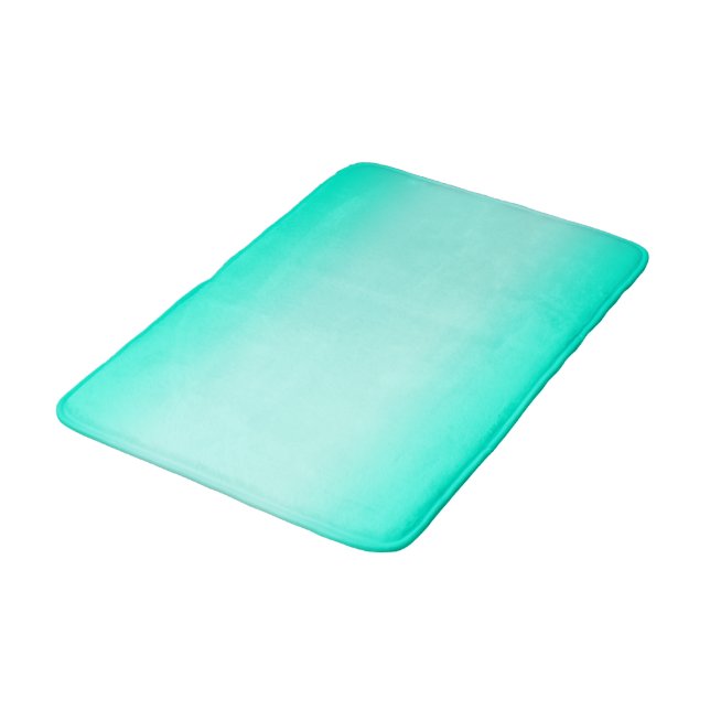 Tapis De Bain Moderne dégradé vert Aquarelle nature motif (Angle)