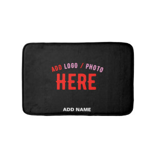 TAPIS DE BAIN MODERNE ET MODERNE PERSONNALISABLE NOIR VÉRIFIÉ