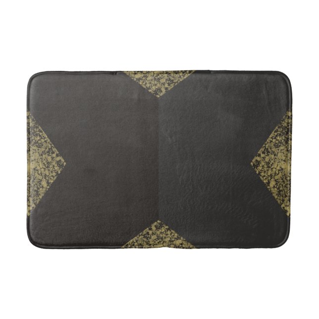 Tapis De Bain Moderne Gold & Grey Chic (Devant)