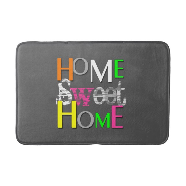 Tapis De Bain Moderne tendance Colorful Home Sweet Home (Devant)