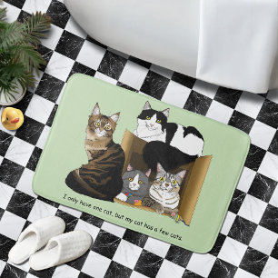 Tapis De Bain Mon chat a des chats
