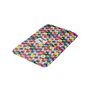 Tapis De Bain Monogramme Billiard Pool Conception du ballon