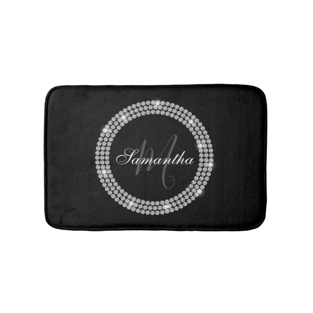 Tapis De Bain Monogramme de diamants (Devant)