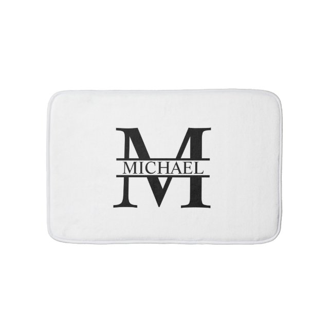 Tapis De Bain Monogramme et nom personnalisés (Devant)