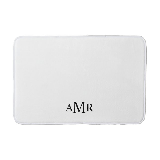 Tapis De Bain Monogramme personnalisé classique (Devant)