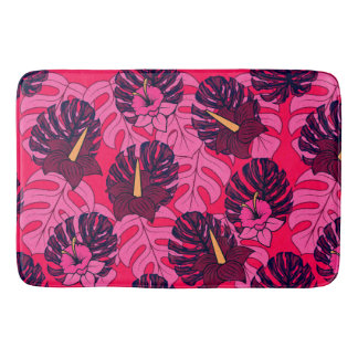 Tapis De Bain Monstera Hibiscus Spa Badematte