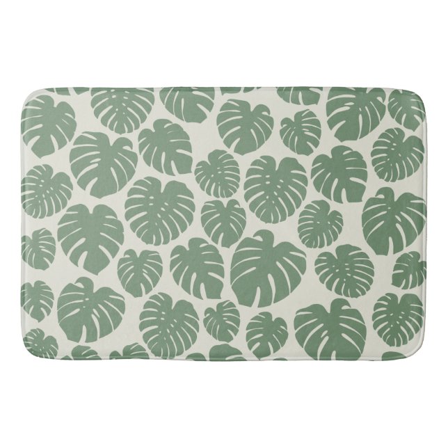 Tapis De Bain Monstera - Vert (Devant)