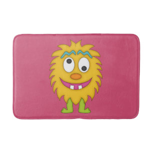 Tapis De Bain Monstre-Enfants jaunes mignons